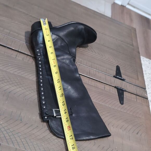 Arturo Chiang "Bes" Black Leather Riding Boot with Studs Sz 9.5 - Picture 16 of 16